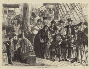Aan boord van een emigrantenschip